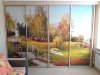 Шкаф-купе встроенный 4-х дверный с фотопечатью и ящиками  фото 1 &mdash; Компания "Фишт Мебель"