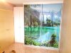 Шкаф-купе встроенный 2-х дверный с фотопечатью и распашной шкаф в гостиную  фото 1 &mdash; Компания "Фишт Мебель"