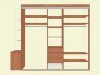 Шкаф-купе встроенный 3-х дверный с ящиками и корзиной  фото 6 &mdash; Компания "Фишт Мебель"