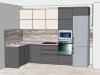 Стильная угловая кухня c интегрированной ручкой в эмали  фото 9 &mdash; Компания "Фишт Мебель"